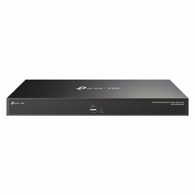 Grabador de Vídeo en Red TP-Link Vigi NVR4032H de 32 Canales en Color Negro con Resolución 4K y Almacenamiento hasta 10TB